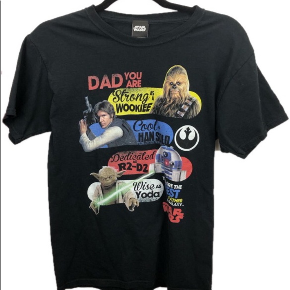 Star Wars T Shirt Boy Small Yoda Han Solo Chewy Chewbacca R2 D2 Father’s Day